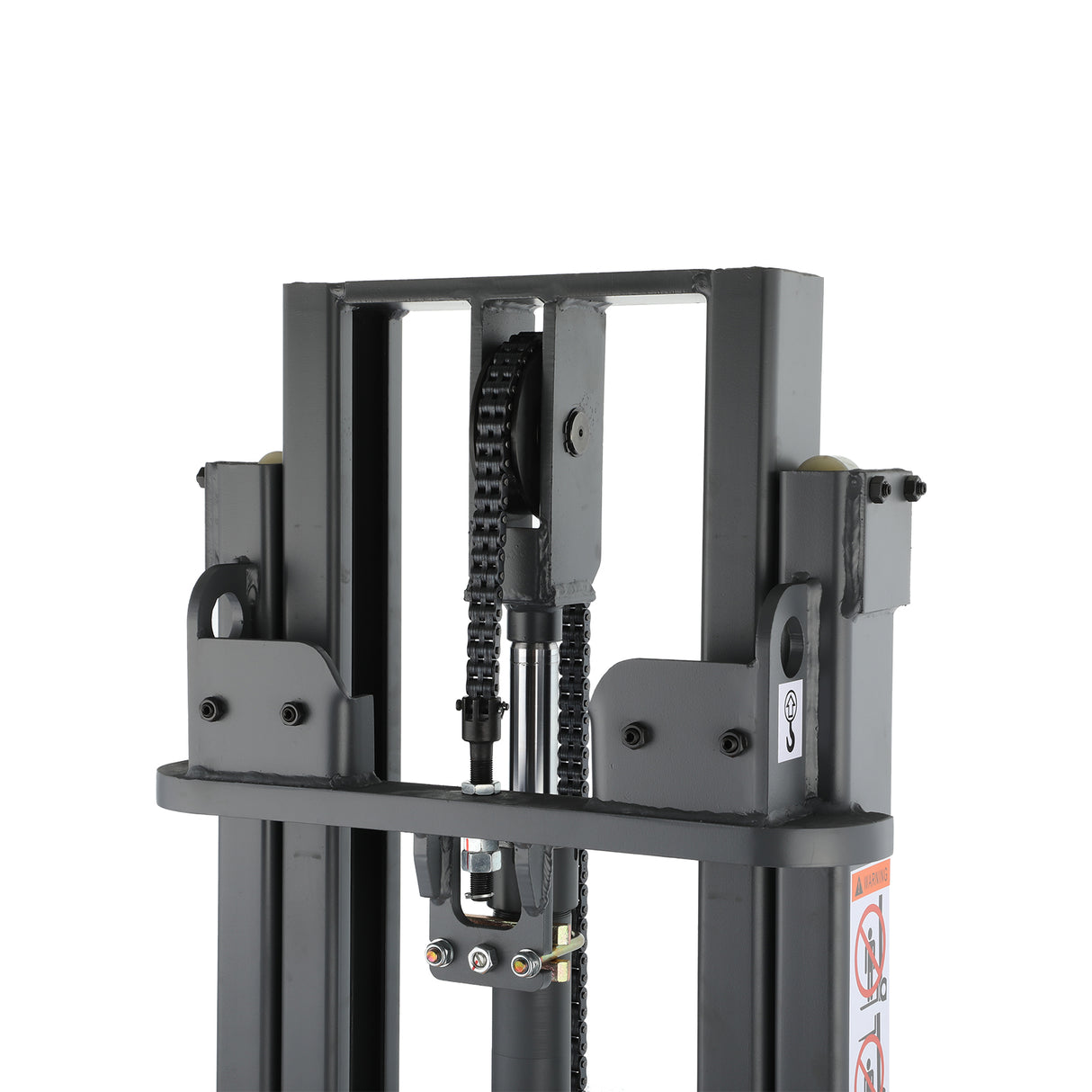 1200 lb Capacity 118" Lift Compact Counterbalanced Electric Stacker Adjustable Forks | CPD05W-118