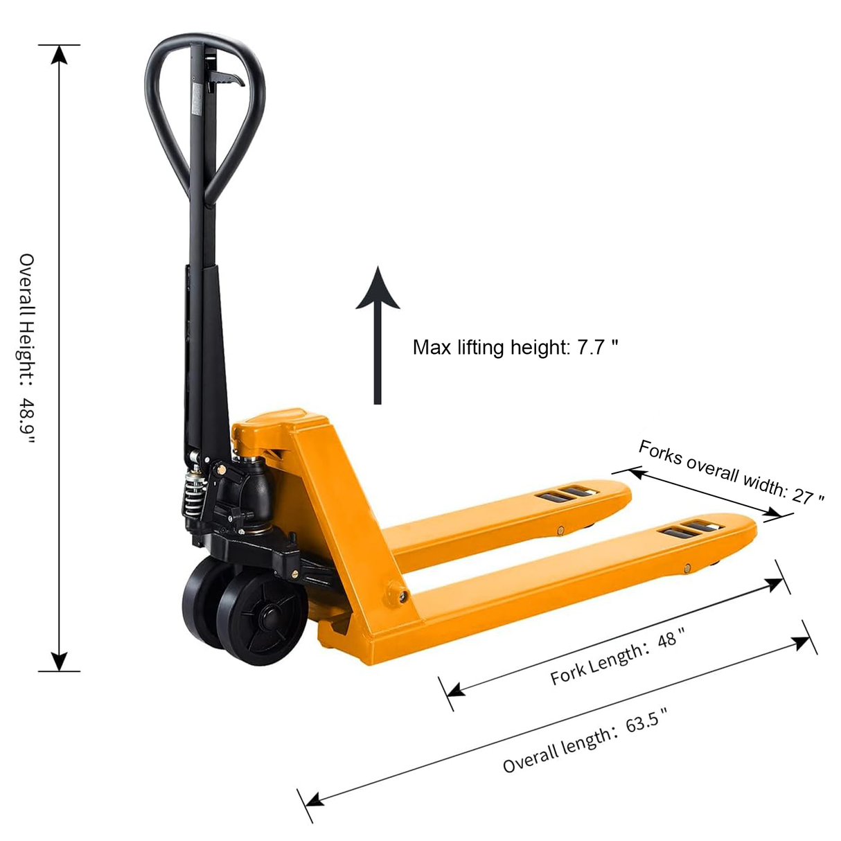 Hydraulic Pallet Jack 11000 lbs Capacity 48"Lx27"W Fork | WB