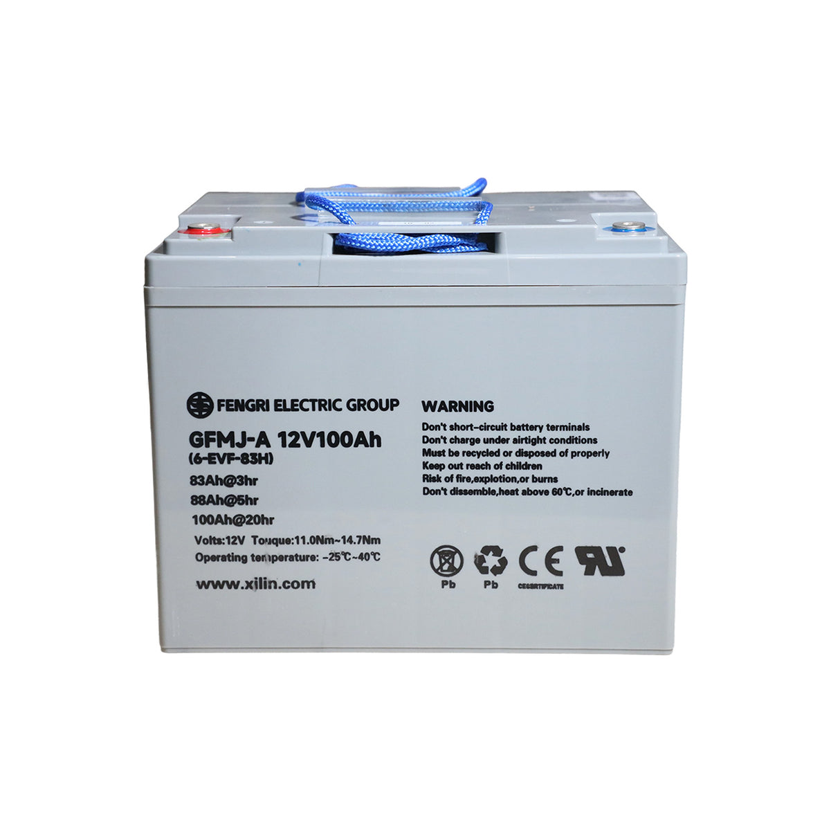 12V/100Ah GEL Battery for Xilin CBD20WE-19
