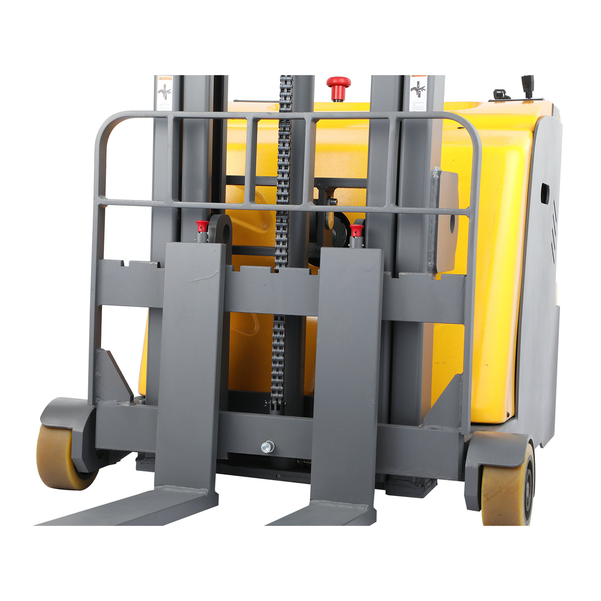 1200 lb Capacity 118" Lift Compact Counterbalanced Electric Stacker Adjustable Forks | CPD05W-118