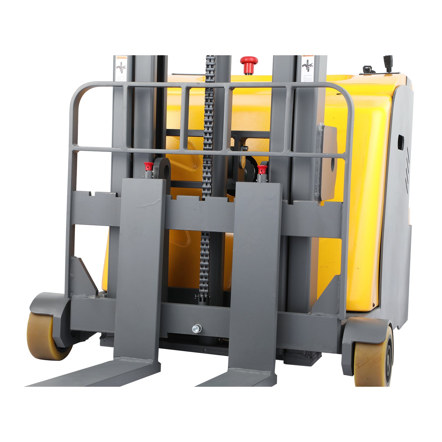 1200 lb Capacity 118" Lift Compact Counterbalanced Electric Stacker Adjustable Forks | CPD05W-118