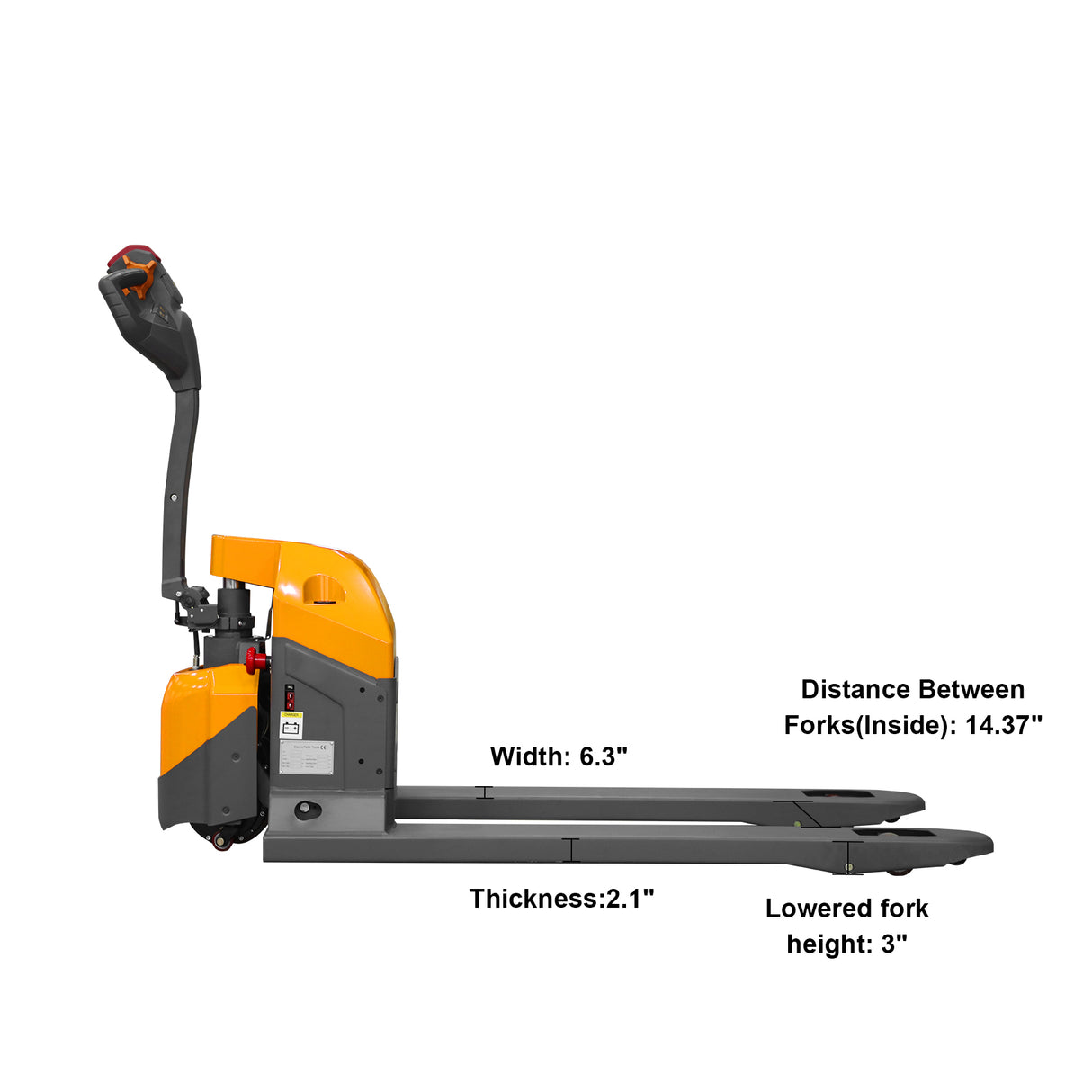Pre-owned CBD15WE-19- 3,300 lb Electric Pallet Jack – Long Runtime Lithium Battery, Turtle Mode, 48"x27" Forks