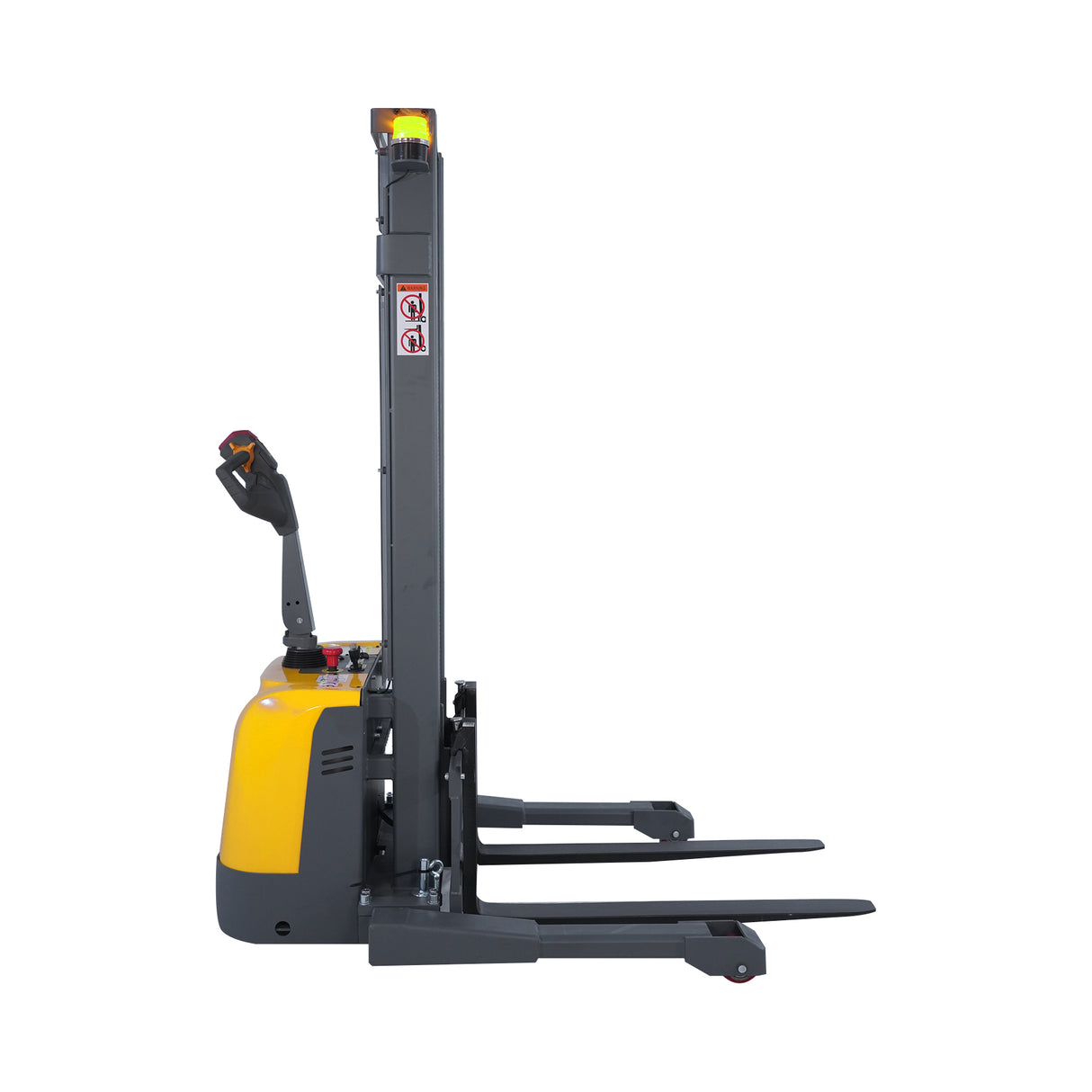 3300 lb Capacity 98" Lift Compact Electric Stacker Adjustable Forks | CTD15R-EN-98