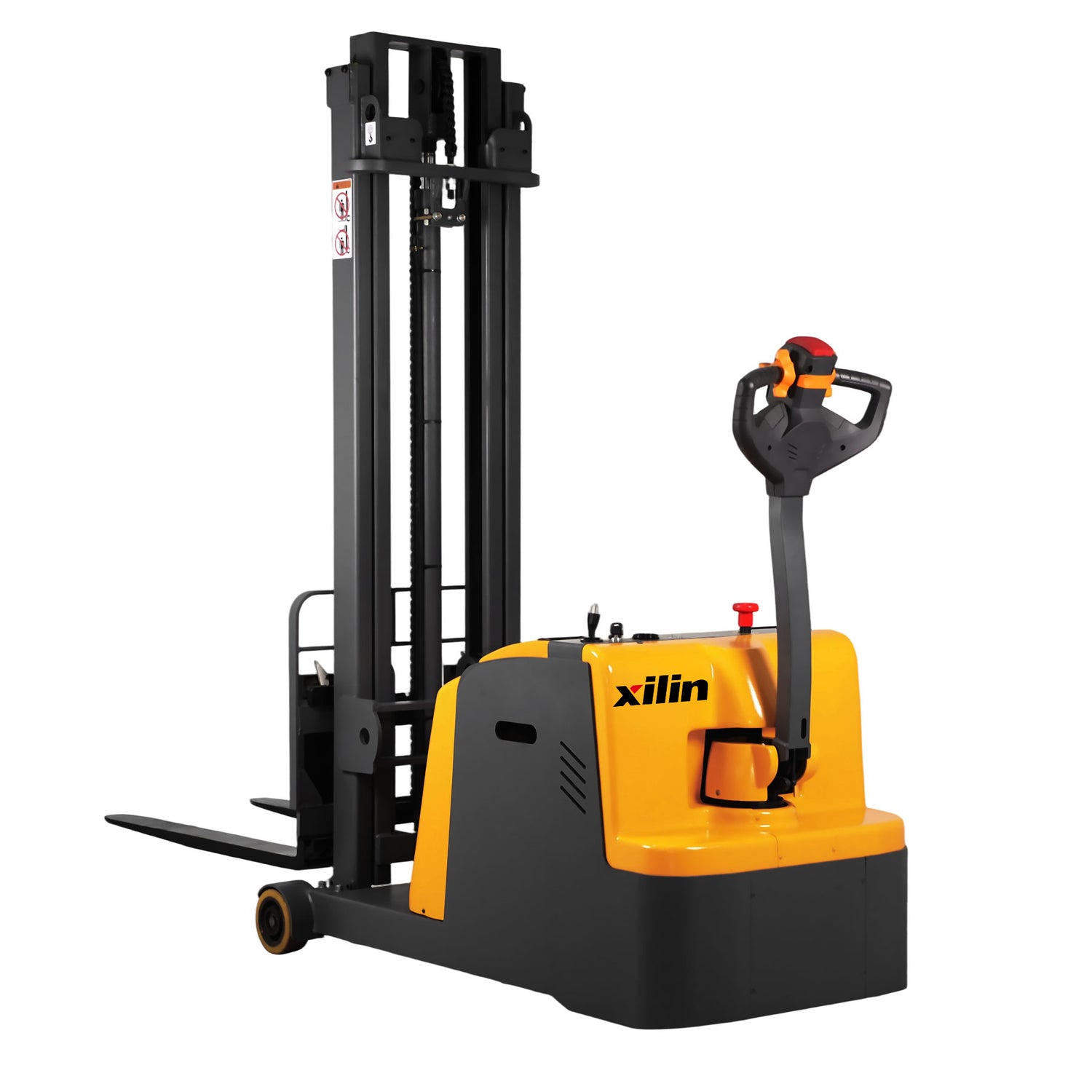 2200 lb Capacity 98" Lift Compact Counterbalanced Electric Stacker Adjustable Forks | CPD10W-98