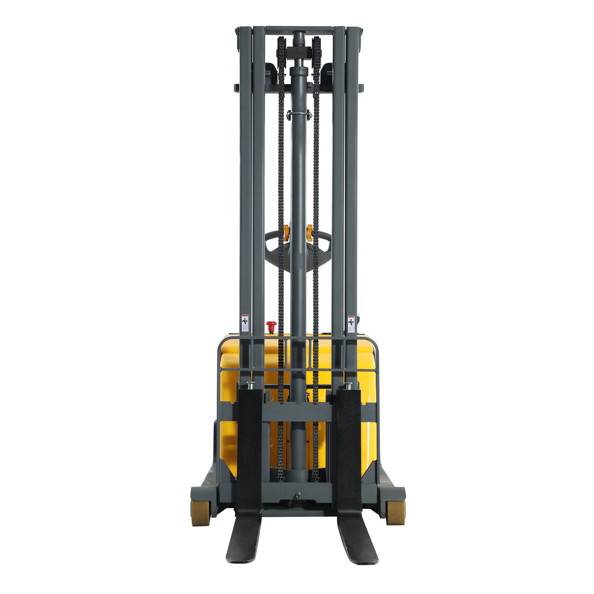 3300 lbs Load 118" Lift High-Capacity Counterbalanced Electric Stacker Adjustable Forks | CPD15W-II-118
