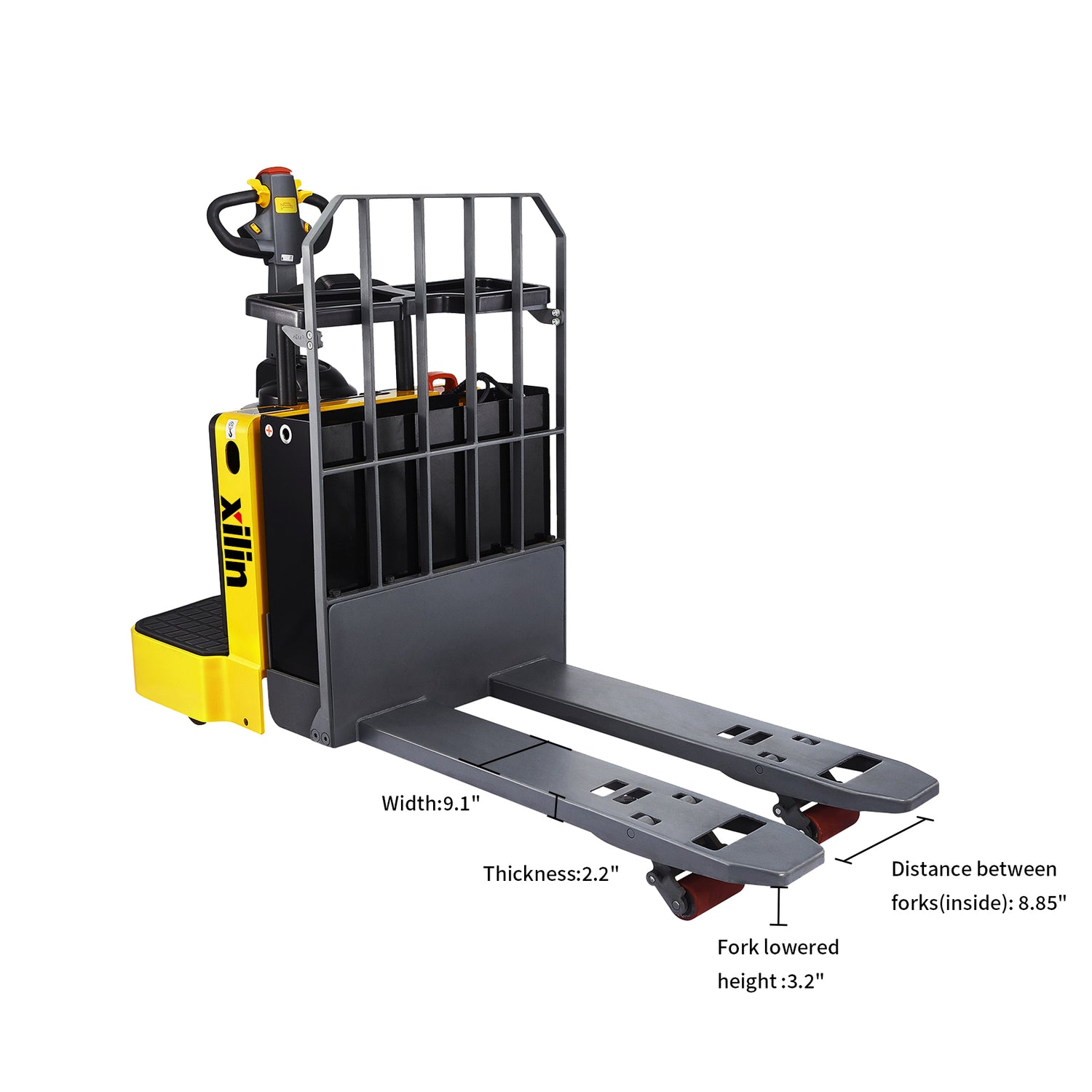 Ride-On Electric Pallet Jack – 5,500 lbs Load, 24V/300Ah Battery, EPS Steering, Smart Display | CBD25T