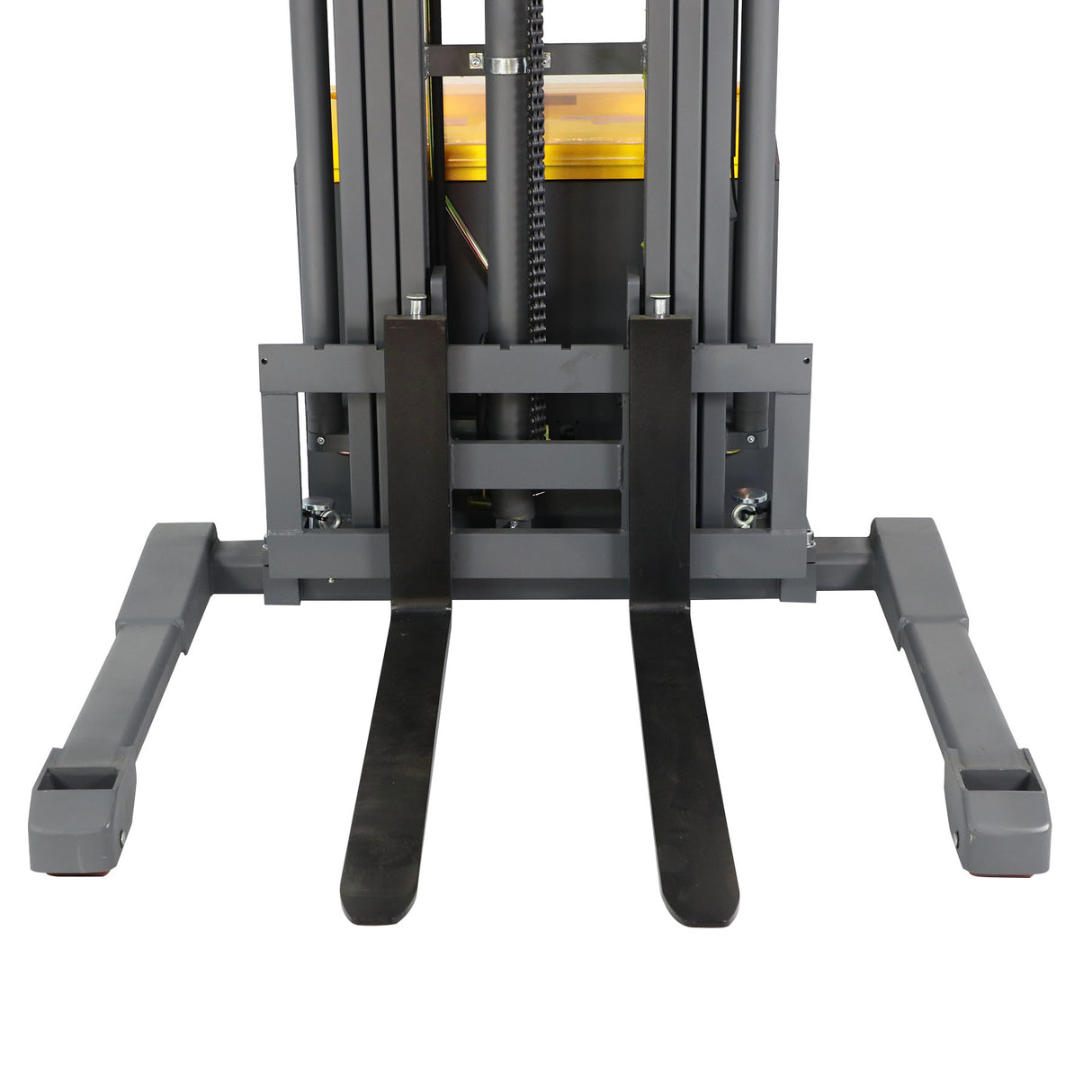 3300 lb Capacity 220" Lift High-Reach Electric Stacker Adjustable Forks | CTDR15-III-220