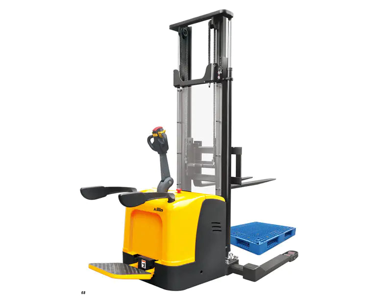 Electric Rider Straddle Stacker CTDK15 – 3,300 lbs Capacity, Lift Height 8 ft 2 in–18 ft 4 in