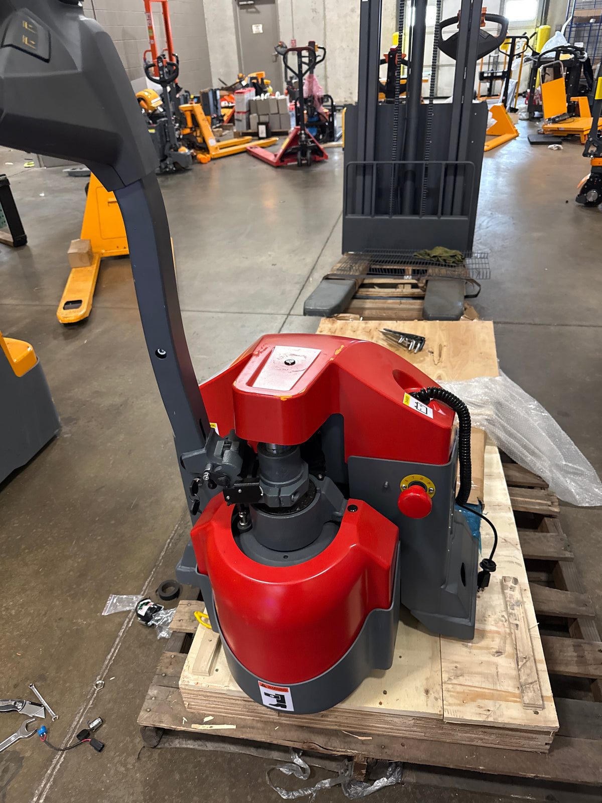 Pre-owned Open Box CBD20WE-19-R 4,400 lb Electric Pallet Jack, GEL Battery Model, 48"x27" Forks-260005844