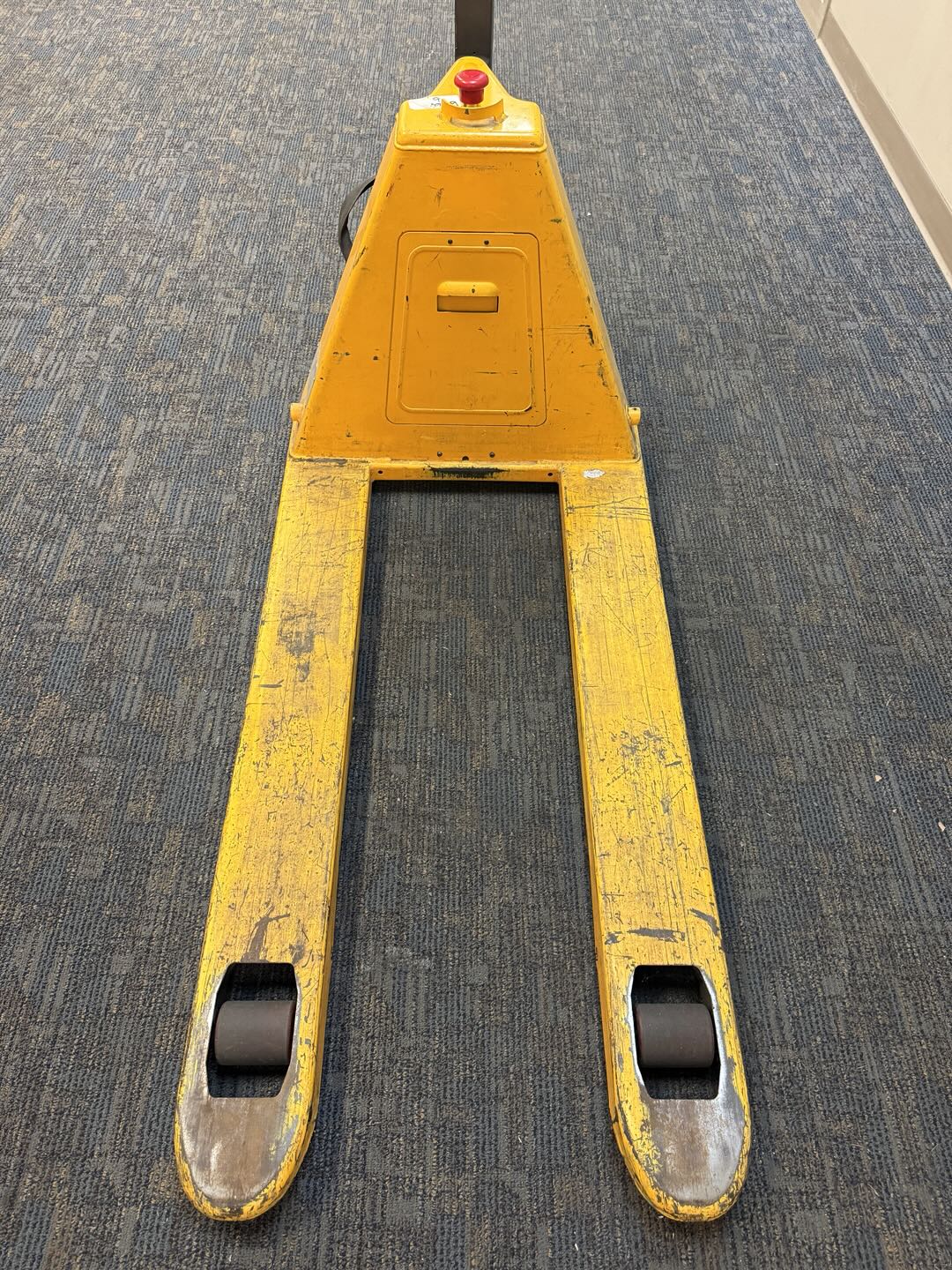 Pre-owned CBD15 3,300 lb Electric Pallet Jack, Compact Lithium Model, 48"x27" Forks
