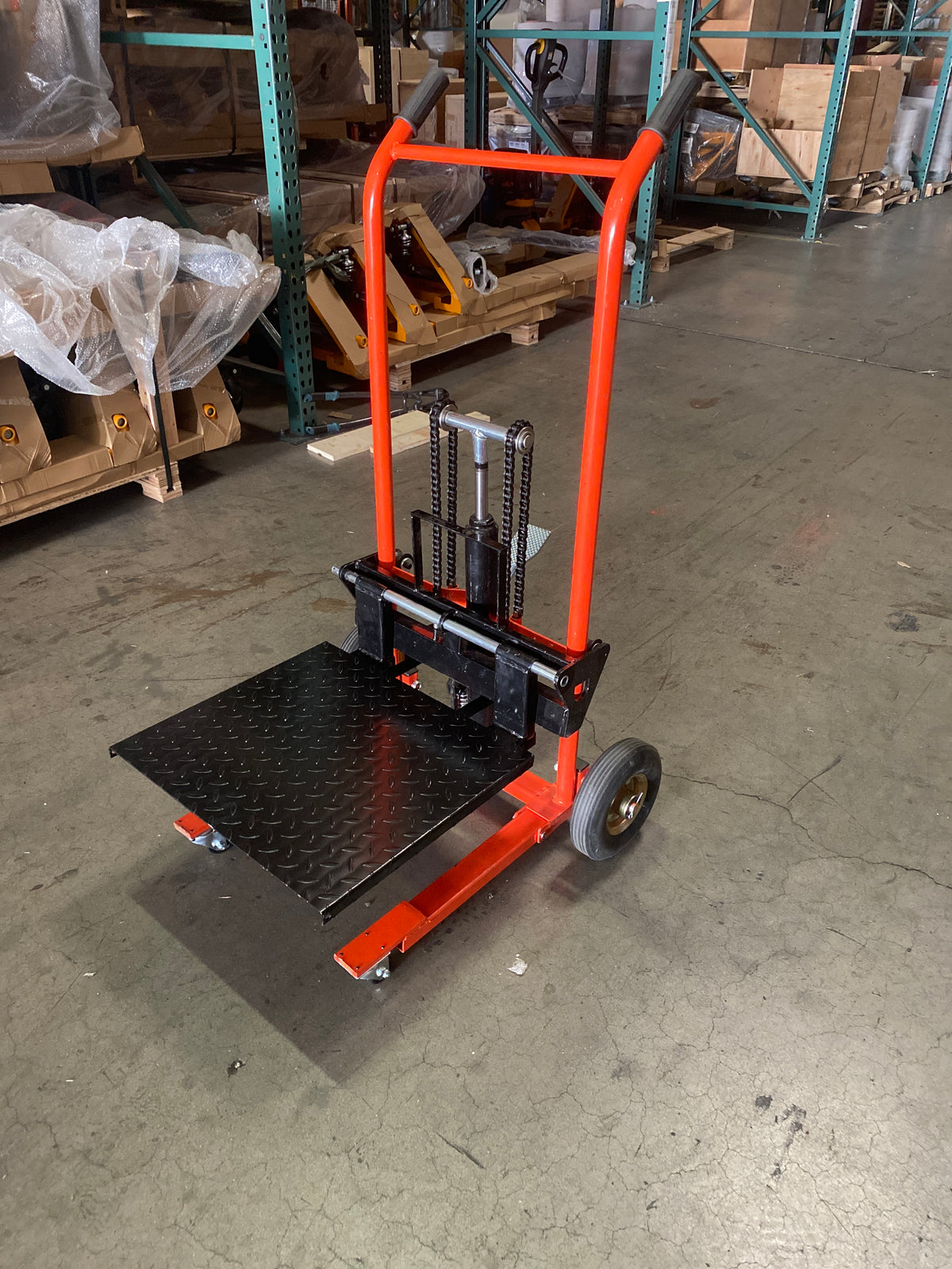 Pre-owned Premium Used HSP440-O–440lbs Manual Pallet Stacker 440 lbs Capacity 35.8" Lift Fixed Legs-250010165 Only Pick Up