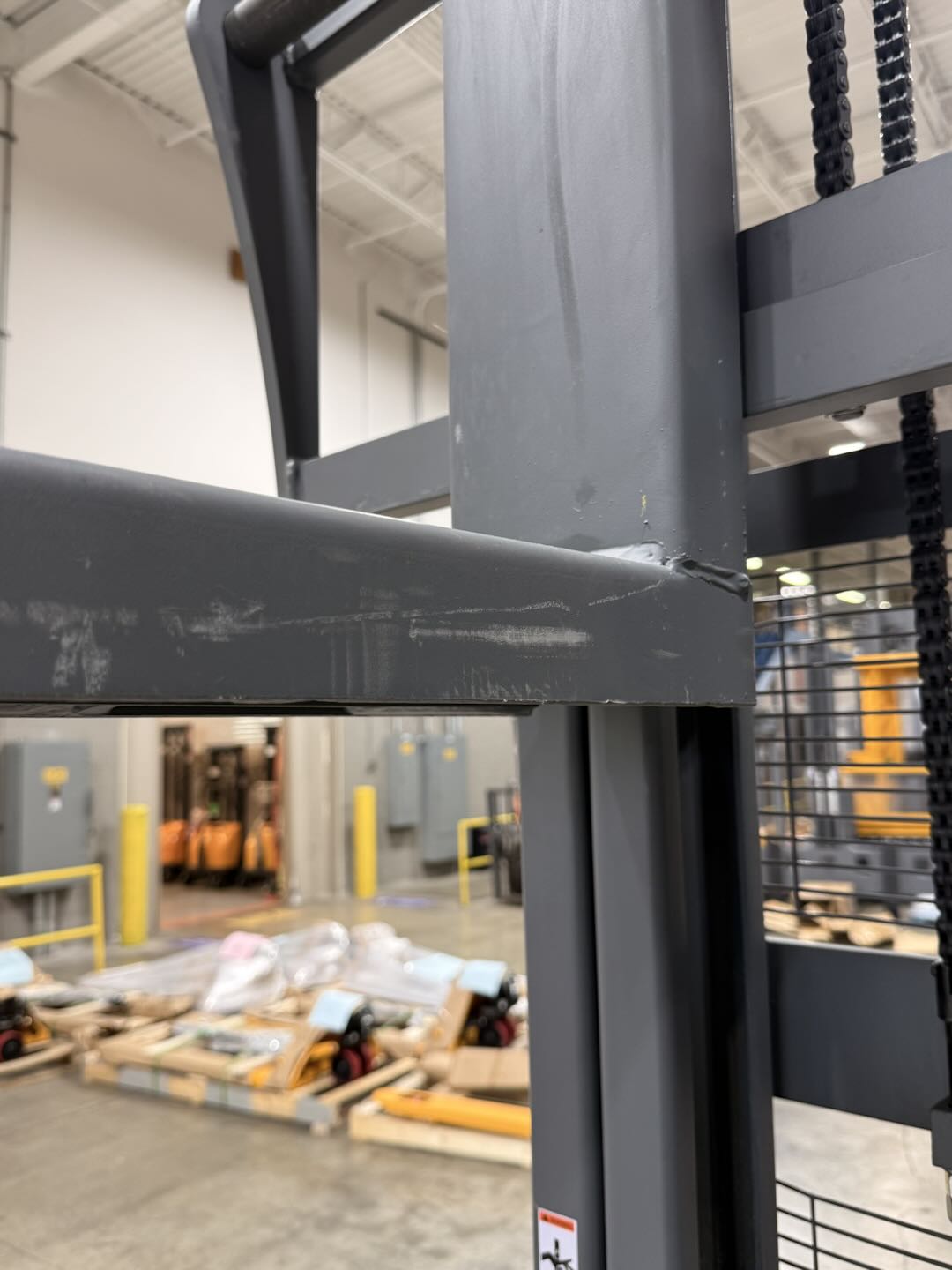 Pre-owned Premium Used CTD15BE-98 – 3,300 lb Semi-Electric Stacker, 98" Lift, Straddle Legs & Adjustable Forks-240863005