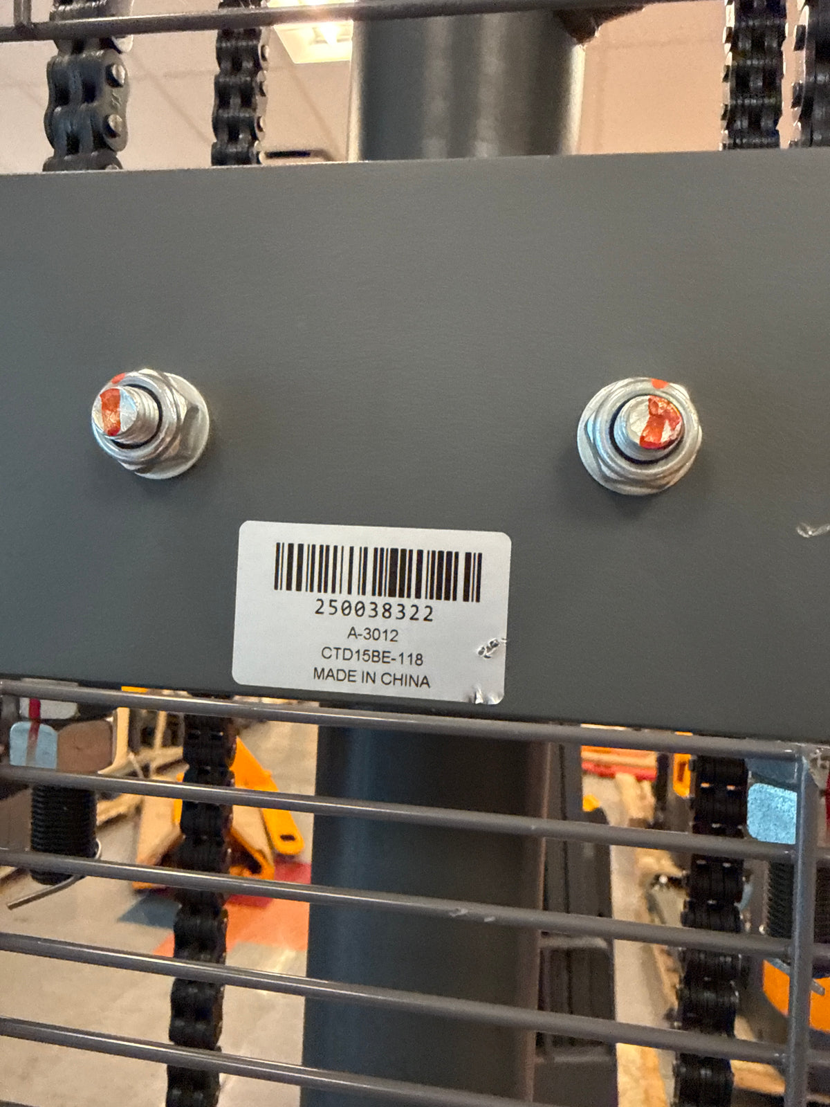 Pre-owned Open Box CTD15BE-118 – 3,300 lb Semi-Electric Stacker, 118" Lift, Straddle Legs & Adjustable Forks-250038322