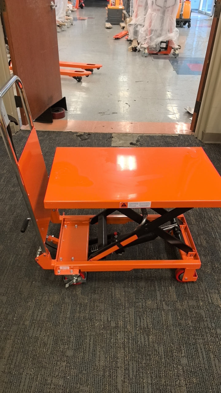 Pre-owned Premium Used SP150E-O Single Scissor Lift Table 330 lbs Cap, 20.2" lifting height-A0000175