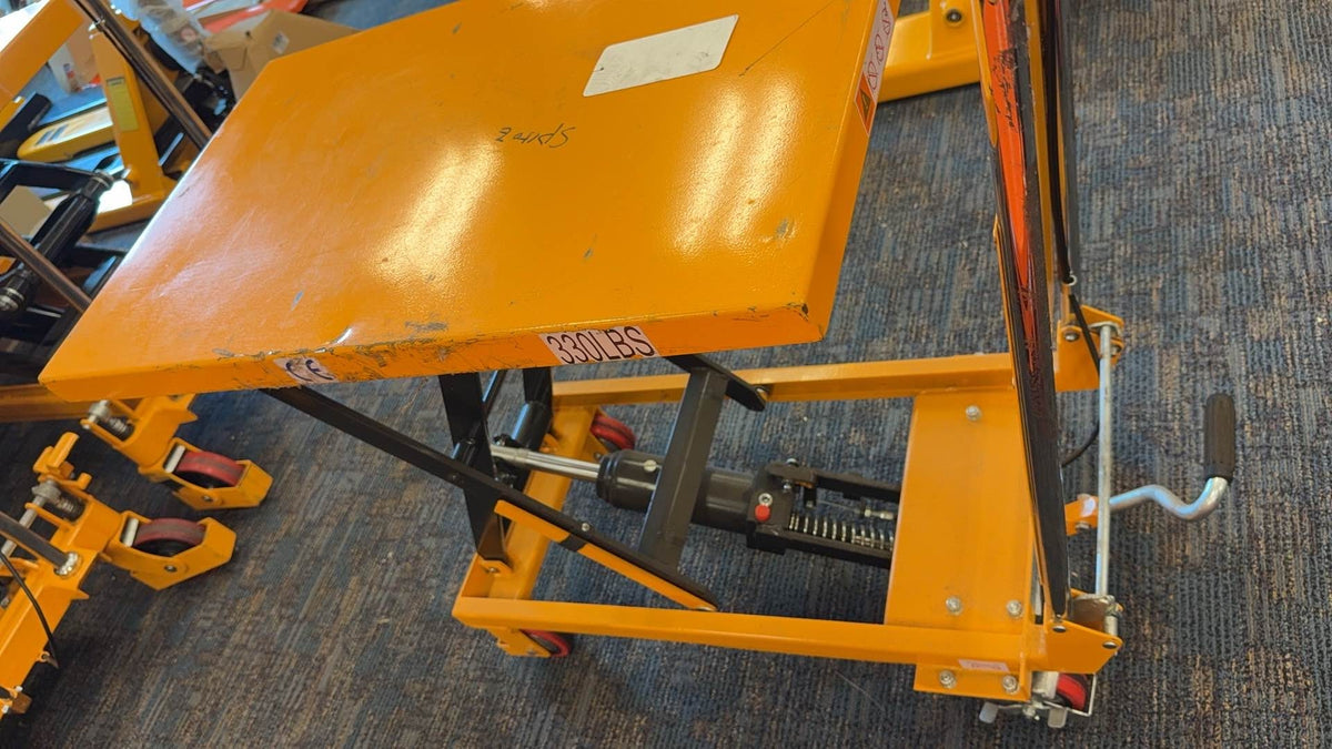 Pre-owned Premium Used SP150E Single Scissor Lift Table 330lbs Cap, 29" lifting height-315803 Only Pick-Up