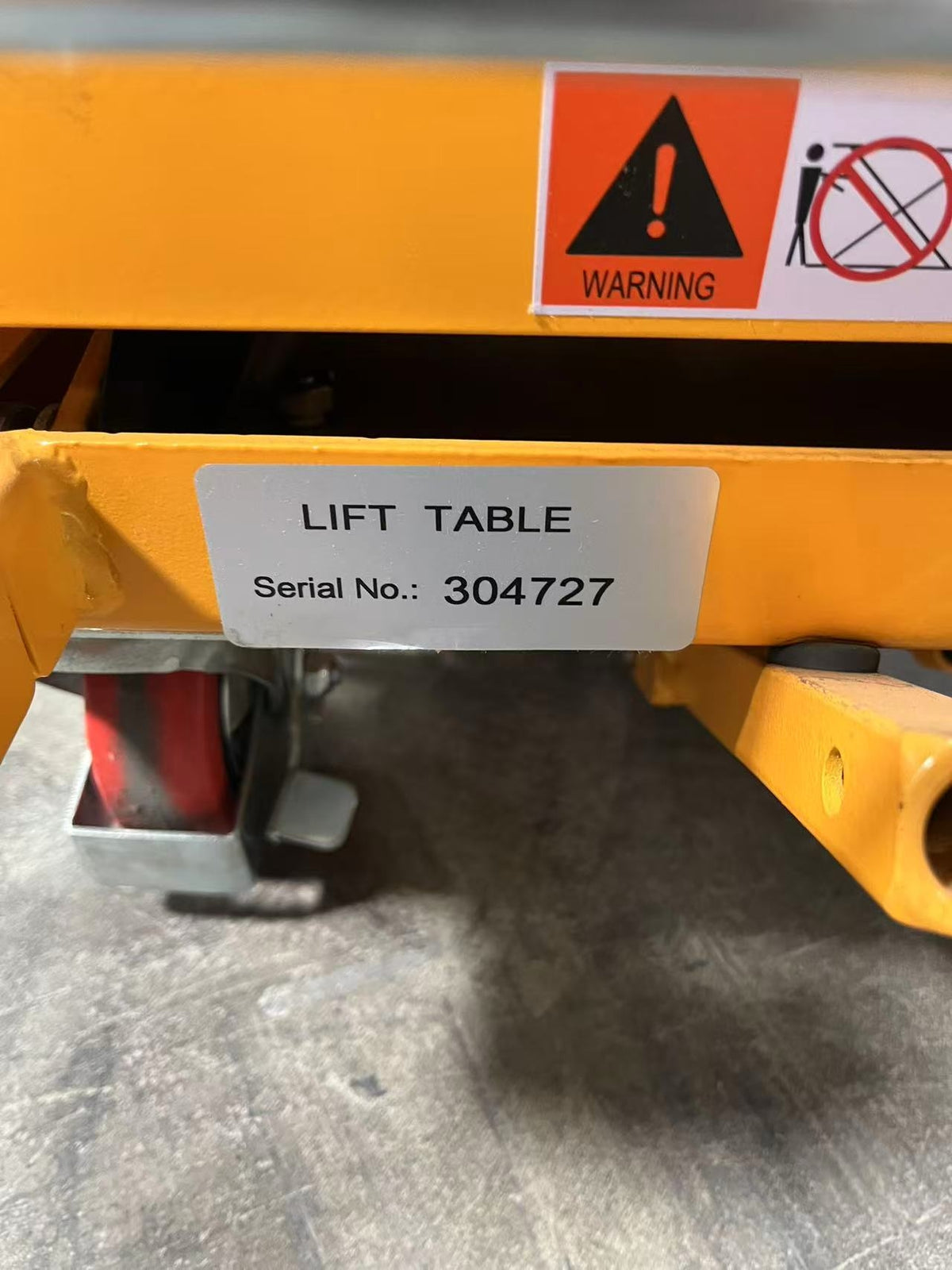 Pre-owned Premium Used SP150E Single Scissor Lift Table 330lbs Cap, 29" lifting height-304727 Only Pick-Up