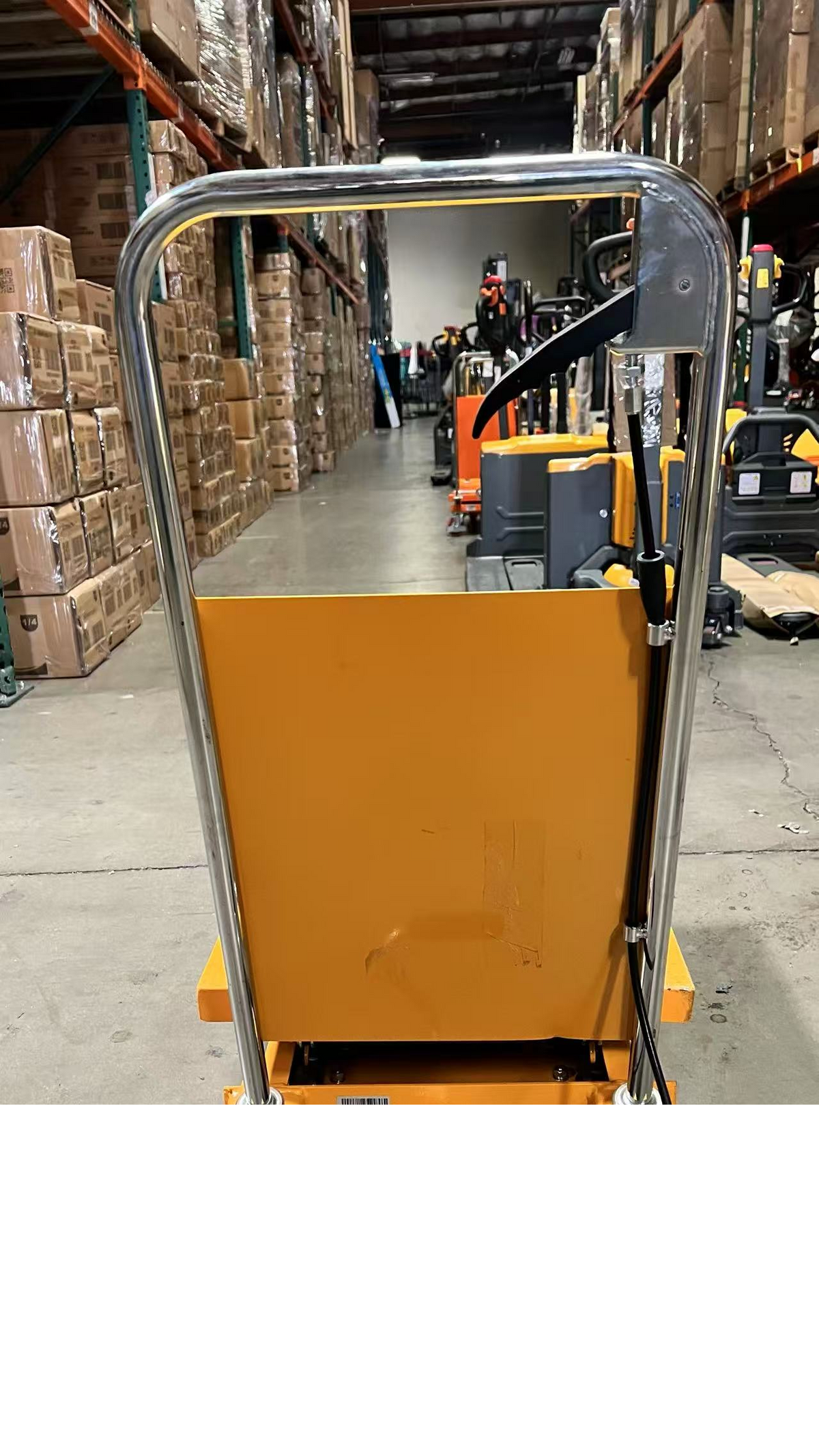 Pre-owned Aged Used SPS150E Double Scissor Lift Table 330lbs Cap, 31.4" lifting height SPS150E-240702456Only Pick-Up