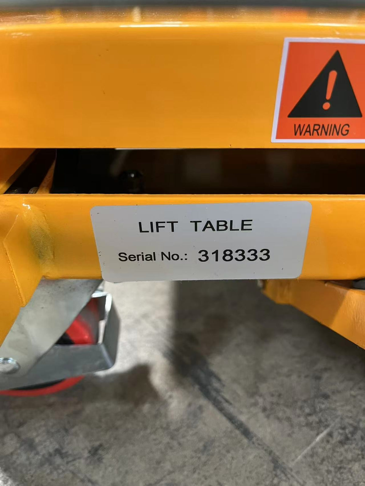 Pre-owned Premium Used SP150E Single Scissor Lift Table 330lbs Cap, 29" lifting height-318333 Only Pick-Up