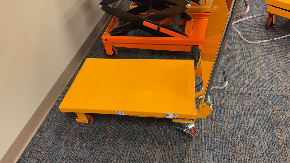 Pre-owned Premium Used SP150E Single Scissor Lift Table 330lbs Cap, 29" lifting height-240702753 Only Pick-Up