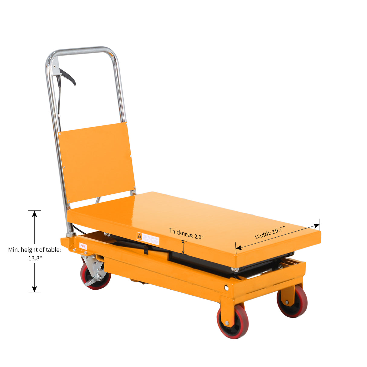 Double Scissor Lift Table 770lbs Cap, 37.4" lifting height SPS350