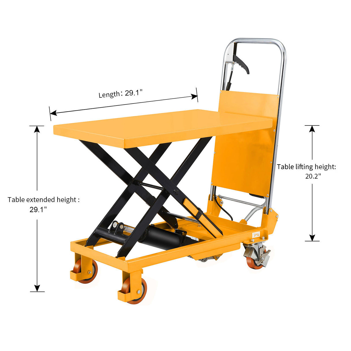 Single Scissor Lift Table 330lbs Cap, 20.2" lifting height SP150E
