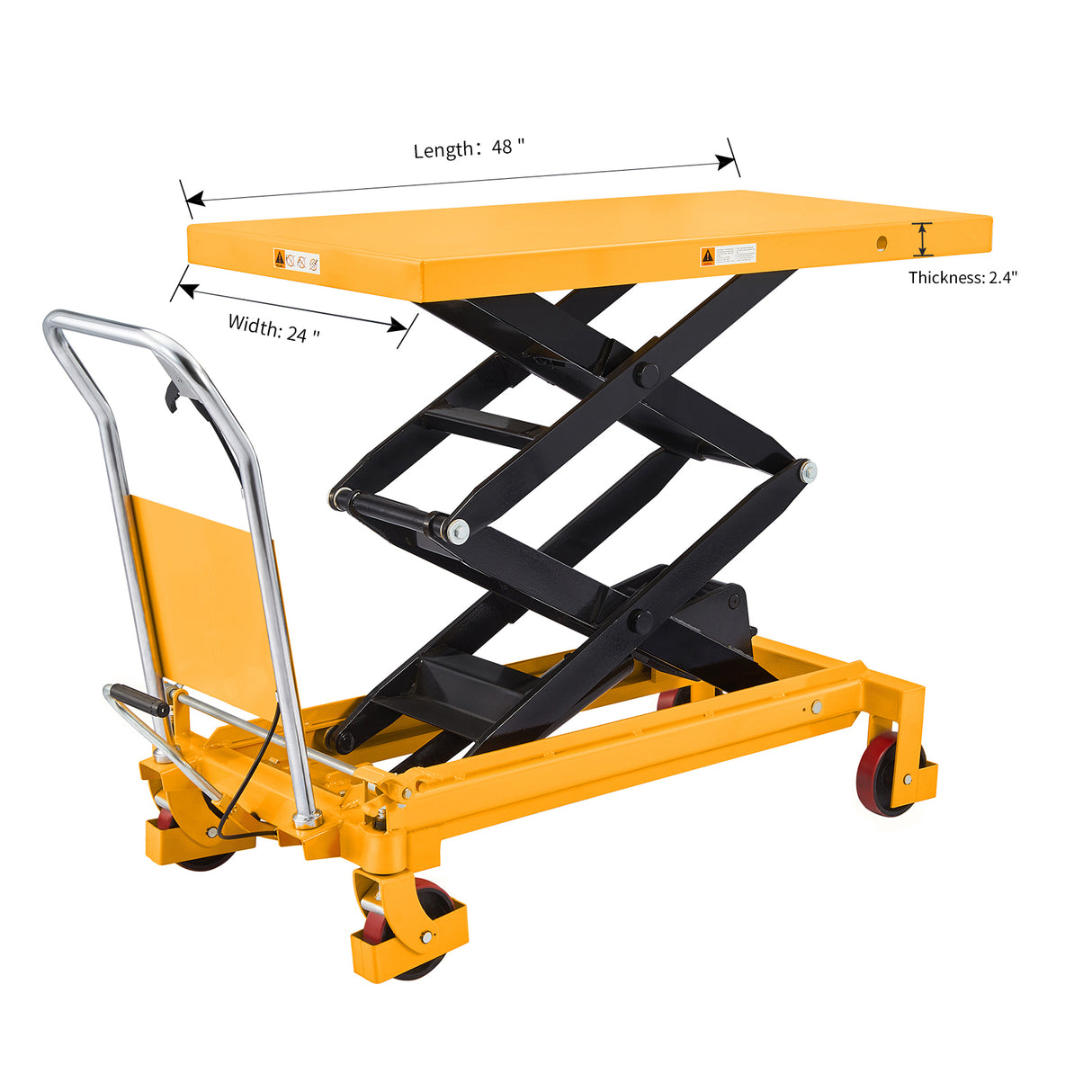 Double Scissor Lift Table 1760lbs Cap, 40.3" lifting height SPS800