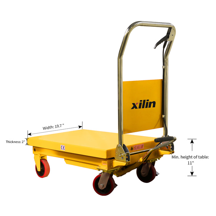 Xilin Scissor Lift Table 1100lbs Cap, 24.4" lifting height SP500