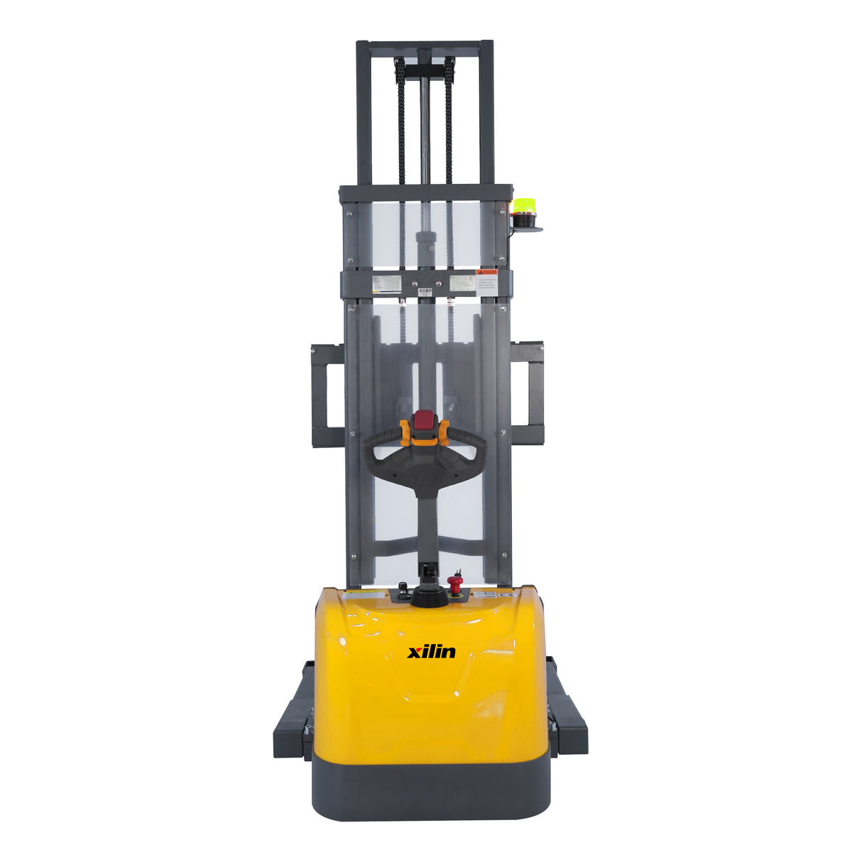 3300 lb Capacity 98" Lift Compact Electric Stacker Adjustable Forks | CTD15R-EN-98