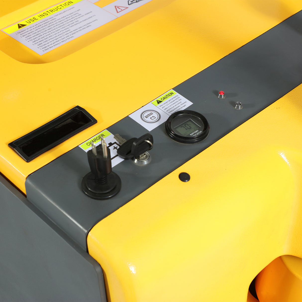 3300 lbs Load 118" Lift High-Capacity Counterbalanced Electric Stacker Adjustable Forks | CPD15W-II-118