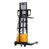 Pre-owned 3300lbs 98" Economic Semi Electric Stacker Straddle Legs Adj forks  CTD15BE-98