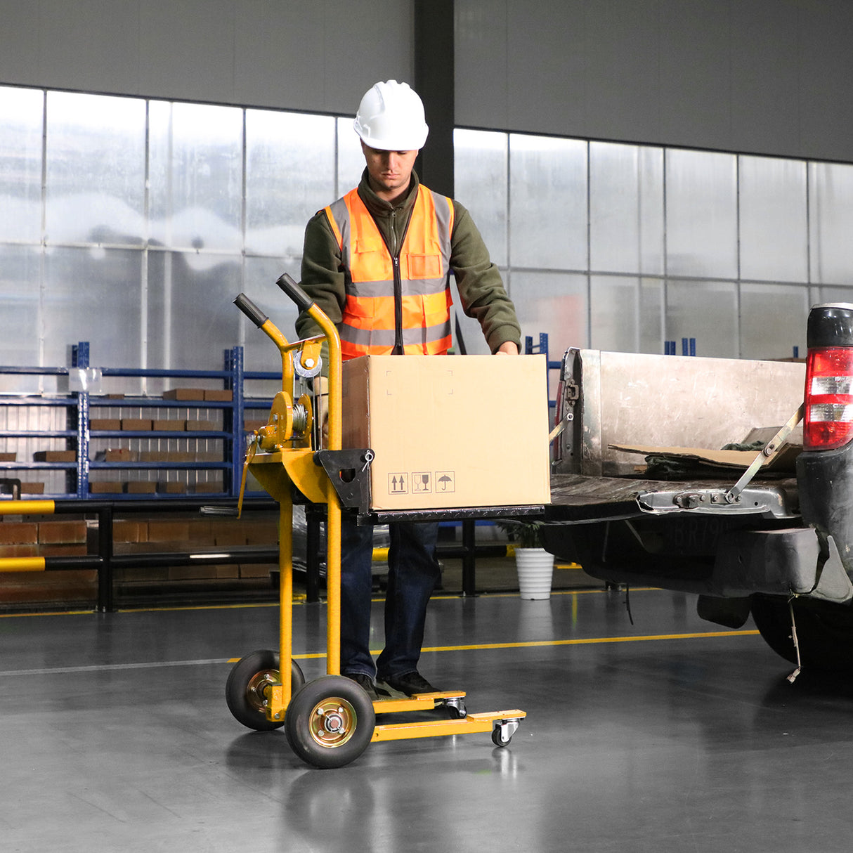 Manual Light-Duty Stacker 330 lbs Cap, 40.5" Lifting Height HSW330