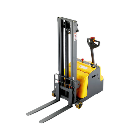 2200 lb Capacity 118" Lift Compact Counterbalanced Electric Stacker Adjustable Forks | CPD10W-118