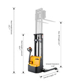 Pre-owned CTD12R-E-19-118 – 2,640 lb Electric Stacker, 118" Lift Height, Straddle Legs