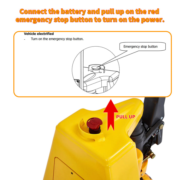 3300lbs Super light  Small Lithium Battery Motorized Pallet Jack 48"x27" Fork CBD15