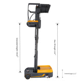 Xilin Work Assist Vchicle 118” Fully Electric Mini Order Picker 330 lbs OPSM-II