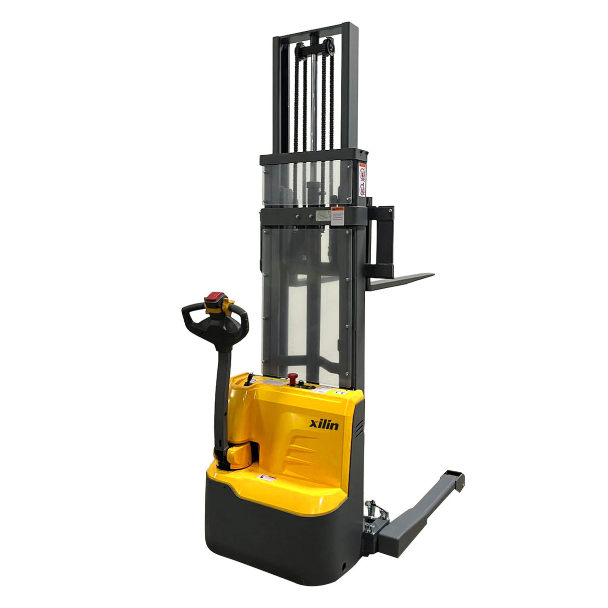 3300lbs 98” Fully Electric Straddle Pallet Lift Stacker Adj Forks CTD15R-E-98