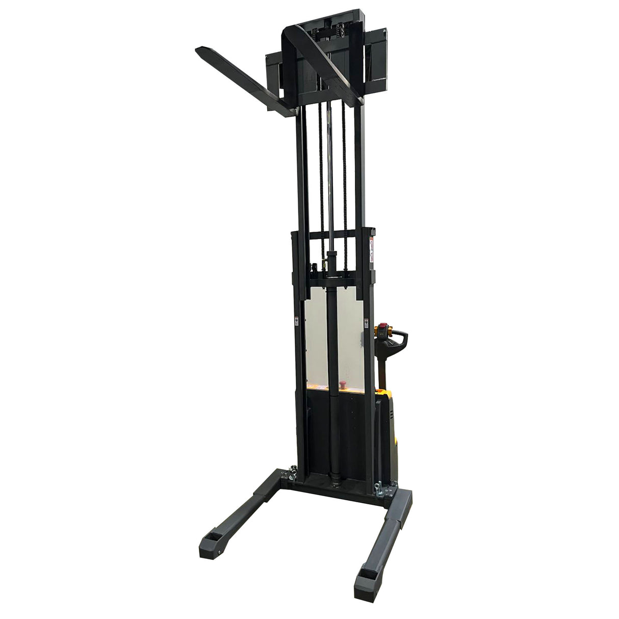 3300lbs 98” Fully Electric Straddle Pallet Lift Stacker Adj Forks CTD15R-E-98