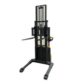 3300lbs 98” Fully Electric Straddle Pallet Lift Stacker Adj Forks CTD15R-E-98