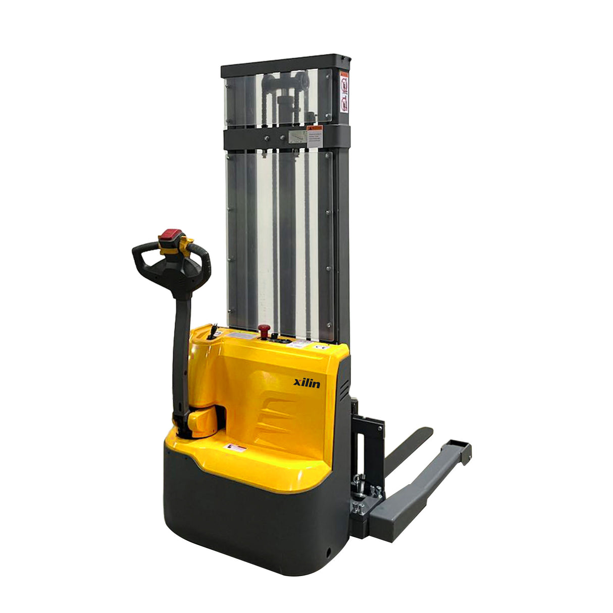 3300lbs 98” Fully Electric Straddle Pallet Lift Stacker Adj Forks CTD15R-E-98