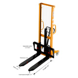 Pre-owned Manual Pallet Stacker 2200lbs Capacity 63" Lift fixed legs SDJA1000-I