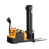 2200 lb Capacity 118" Lift Compact Counterbalanced Electric Stacker Adjustable Forks | CPD10W-118