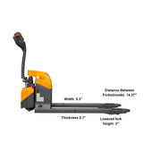 Pre-owned CBD15WE-19- 3,300 lb Electric Pallet Jack – Long Runtime Lithium Battery, Turtle Mode, 48"x27" Forks