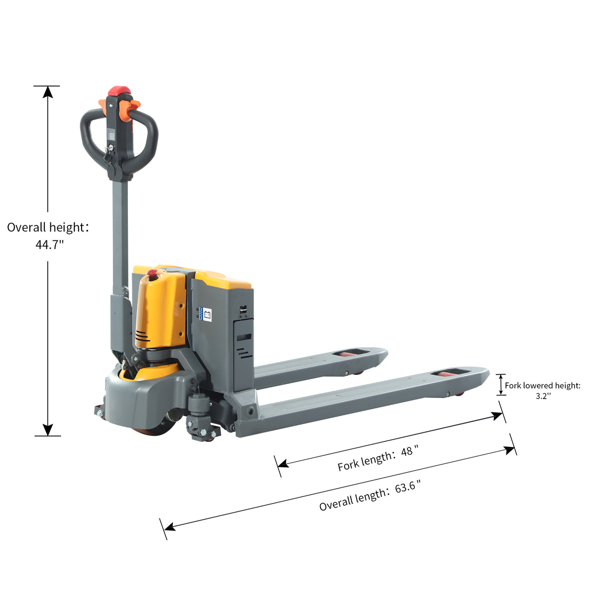 Pre-owned CBD15W-II-Li – 3,300 lb Electric Pallet Jack, LCD Handle & Turtle Mode
