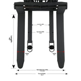 3300lbs 118’ Economic Semi Electric Stacker with Fixed Legs & Adj. Forks CDD15BE-118 - Semi-Electric Stacker