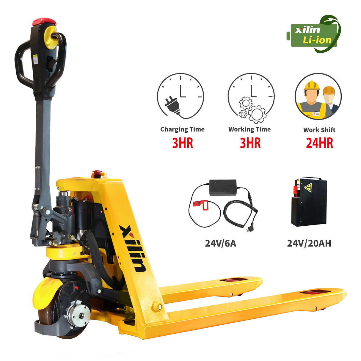 3300lbs Super light Small Lithium Battery Motorized Pallet Jack 48’x27’ Fork CBD15 - Electric Pallet Jack