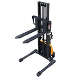 Pre-owned 3300lbs 98" Economic Semi Electric Stacker Straddle Legs Adj forks  CTD15BE-98
