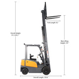6600 lbs Max 197” Lead Acid Battery Electric Forklift FB30R-197