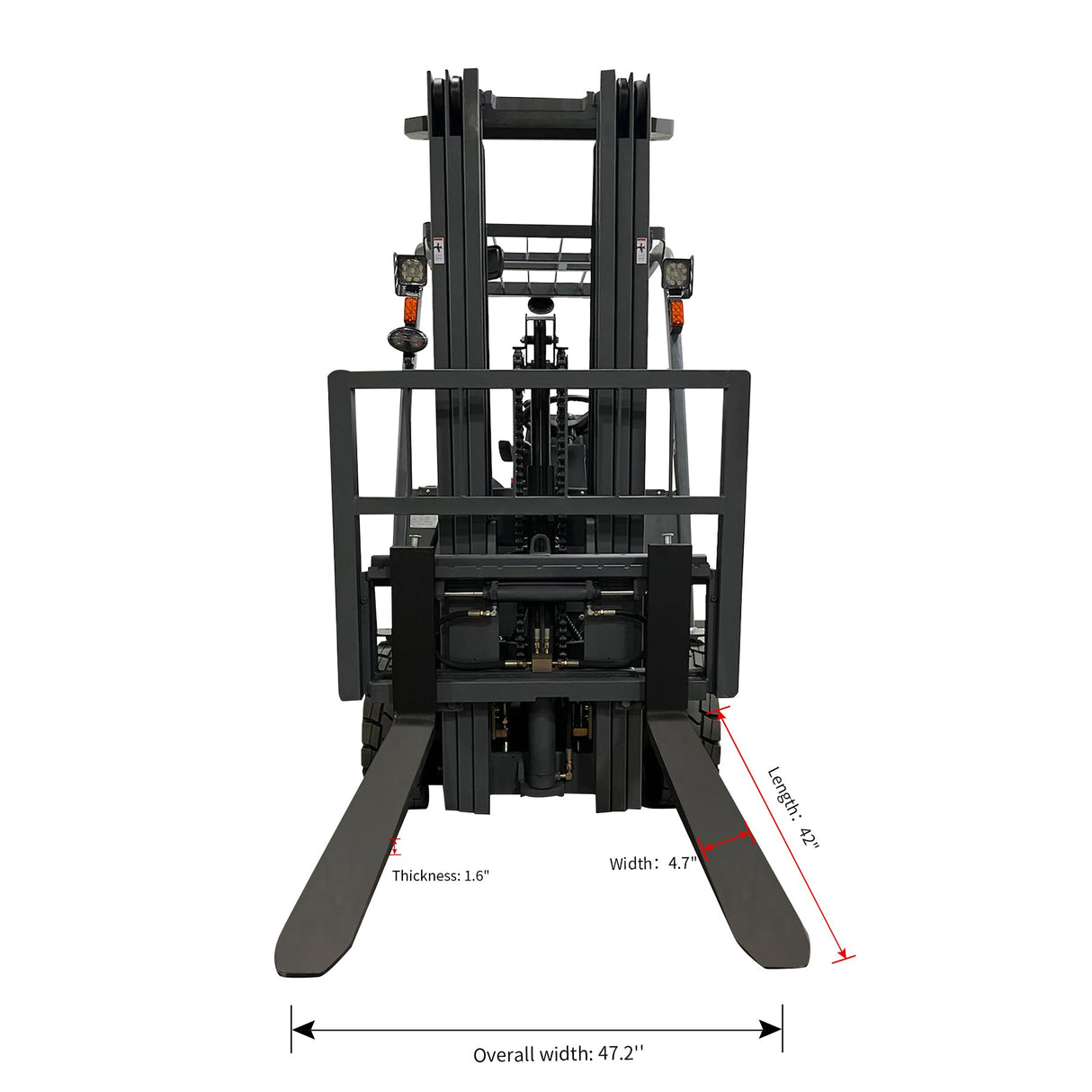 5500 lbs Max 197” Lead Acid Battery Electric Forklift FB25R