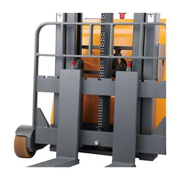 2200 lb Capacity 118" Lift Compact Counterbalanced Electric Stacker Adjustable Forks | CPD10W-118