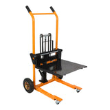 Manual Pallet Stacker 440 lbs Capacity 35.8" Lift Fixed Legs HSP440